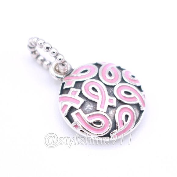 Authentic Pandora Breast Cancer Pendant - 390326EN24 - Picture 10 of 12